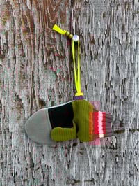 Image 2 of Mitt Elberts Mittens ♻️ / Mint / Green / Red, Cream, & Gray Cuff