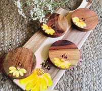 Image 1 of Individually Hand Painted ‘Bee Board and 4 Coasters 