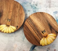 Image 2 of Individually Hand Painted ‘Bee Board and 4 Coasters 