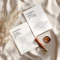 Image 1 of Nothing Fancy Just Love  - DIY Fill In Yourself Invitations 