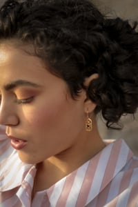 Image 3 of Créoles Cartouche |  lapis lazuli 