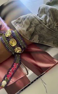 Swarovski yellow tweed camper 