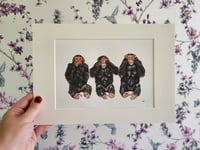 Image 2 of See no Evil, Speak no Evil, Hear No Evil. Monkeys (A5 Mounted Print)