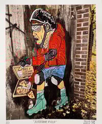 Airborne pizza print