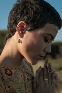 Image 6 of Boucles d'oreilles Coeur sacré | grenat