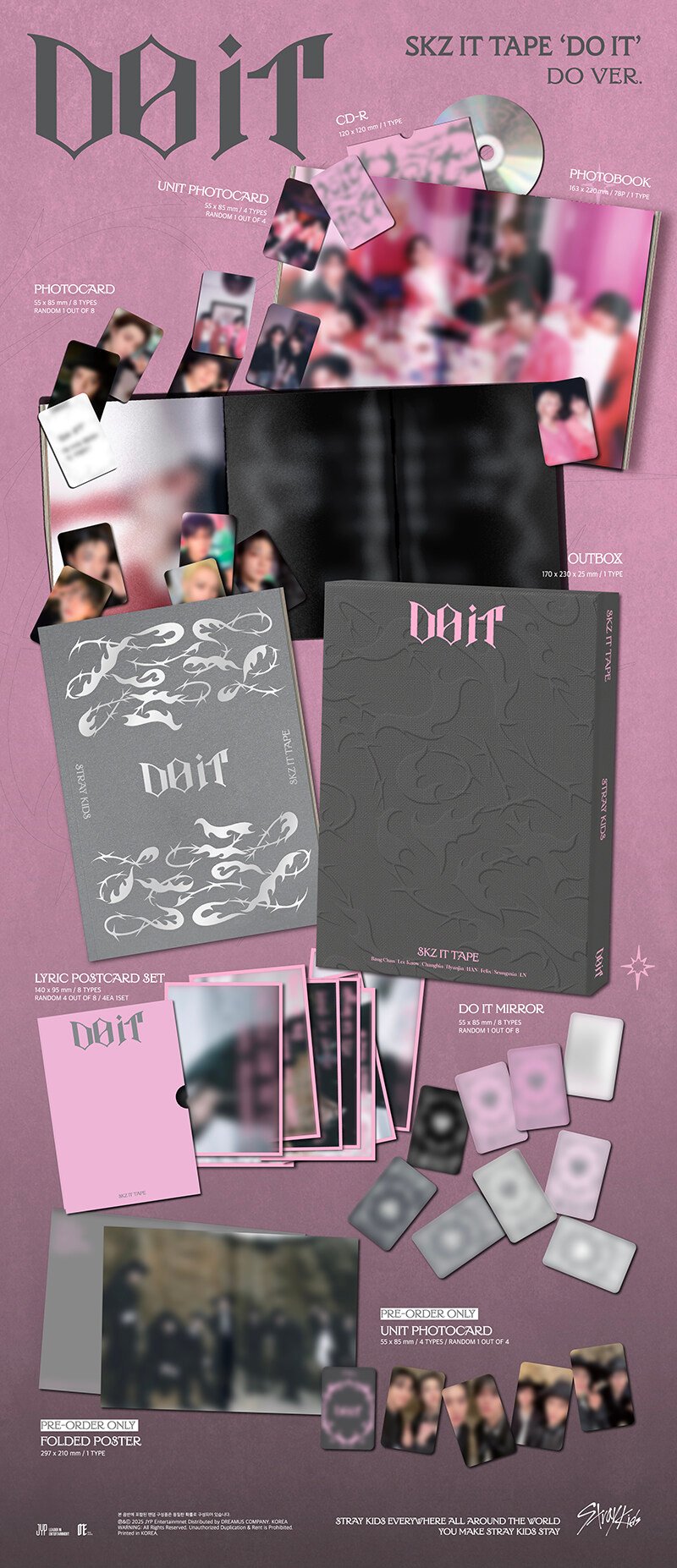 Image of [PRE-ORDER] Stray Kids ‘DO IT’ (DO Ver. - Limited Edition) + Aladin POBs