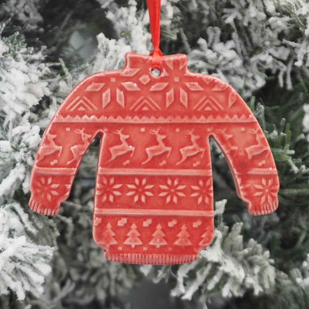 Image of Red Christmas Jumper Ornament