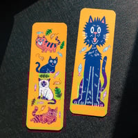 Image 2 of Double-sided bookmarks (Doggos, Kitties & bookworm)