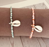Image 1 of Cowrie Cove Beaded Bracelet
