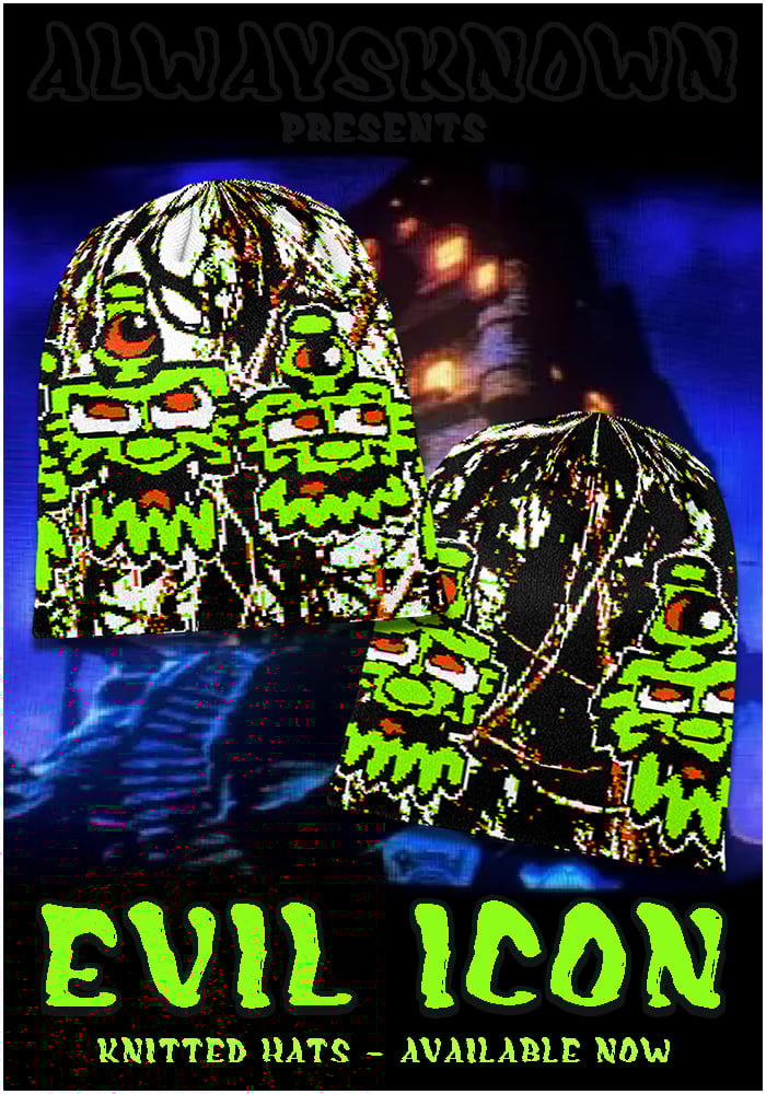 Image of ALWAYSKNOWN 'EVIL ICON' Knitted Hat