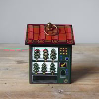 Image 1 of vending machine ornament (dark green/ trees)