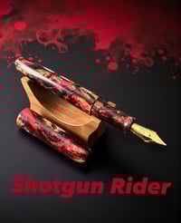 Image 3 of Shotgun Rider Alumilite Maker's blank. Pressure cast with deep gold, reds and colorshift black