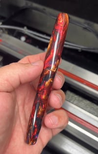 Image 5 of Shotgun Rider Alumilite Maker's blank. Pressure cast with deep gold, reds and colorshift black