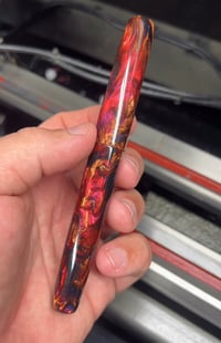 Image 4 of Shotgun Rider Alumilite Maker's blank. Pressure cast with deep gold, reds and colorshift black