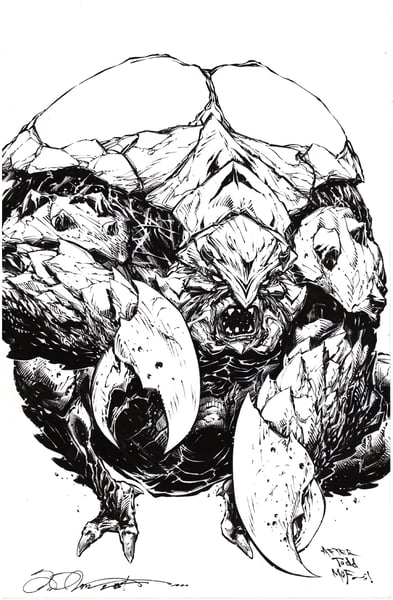 Image of CREATURE COLLECTION ORIGINAL COVER ART CRABBY CARL Spidey 1 HOMAGE