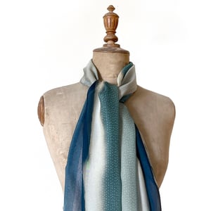 Image of Seascape, printed silk chiffon scarf