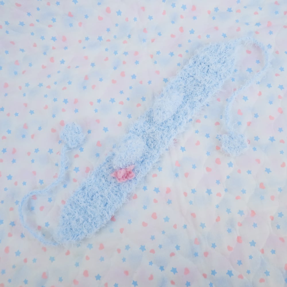 Fuzzy Crochet Bear Headdress / Earmuffs