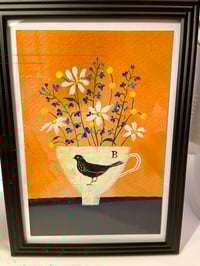 Image 1 of B is for Blackbird (with black frame)