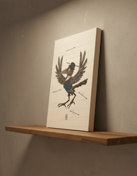 Image 3 of Hunted Raven - Wood print 20x30 cm / 8x12″