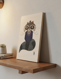 Image 3 of Raccoon - Wood print 20x30 cm / 8x12″