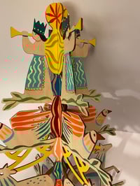 Image 3 of Hand-painted plywood Christmas Centrepiece