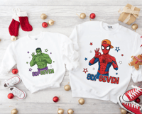 Image 1 of Santa says Six Seven christmas sweaters for boys & girls 