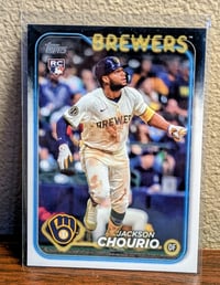 Image 1 of 2024 Topps Update Jackson Chourio FTC Rookie Card Milwaukee Brewers RC