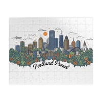 Portland Oregon Skyline Jigsaw Puzzle, Travel Gift