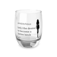 Image 1 of Ambitchous Whiskey Glass, Funny Novelty Barware Gift