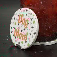 Image 4 of Car Coaster, Dog Lover Soapstone Coaster for Car, Vehicle Accessories, Cute Car Decor, Cupholder ...