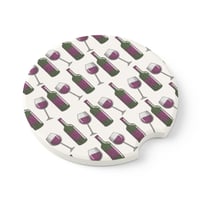 Image 3 of Soapstone Car Coaster: Wine Theme Auto Accessory