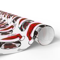 Image 5 of Boston Terrier Wrapping Paper, Santa Holiday Gift Wrap for Christmas, Festive Gift Wrap, Cute Dog...