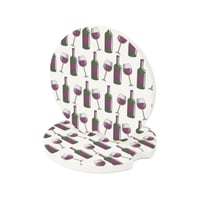 Image 5 of Soapstone Car Coaster: Wine Theme Auto Accessory