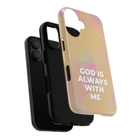 Image 3 of God Is Always With Me Phone Case: Christian Bible Verse, Protective