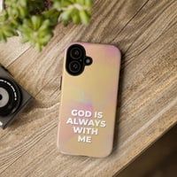 Image 4 of God Is Always With Me Phone Case: Christian Bible Verse, Protective