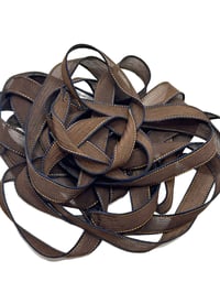 Image 2 of 1PC. MUD SLIDE 42" Hand Dyed Finished Edge Silk Wrist Wrap Bracelet/Jewelry/Craft Ribbons