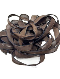 Image 6 of 1PC. MUD SLIDE 42" Hand Dyed Finished Edge Silk Wrist Wrap Bracelet/Jewelry/Craft Ribbons