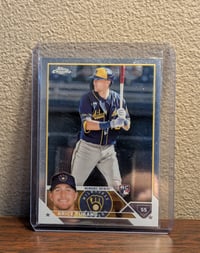 Image 1 of 2023 Topps Chrome - [Base] #170 - Brice Turang Rookie Card