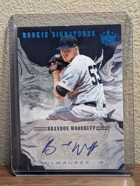 Image 1 of 2018 Panini Diamond Kings - DK Rookie Signatures - Holo Blue #S-BW - Brandon Woodruff /15