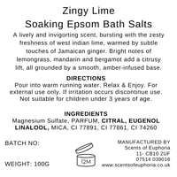 Image 3 of Zingy Lime Soaking Epsom Bath Salts