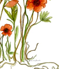 Image 3 of Colorful mixed bouquet wall art, original contemporary botanical watercolor