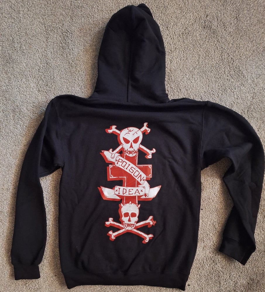 Image of POISON IDEA old school cross Pullover Hoodie 