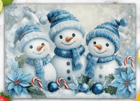 Image of Snowman Glass Cutting Board