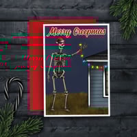 Image of 10 Pack - Giant Skeleton Merry Creepmas Card