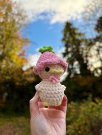 Image 2 of Duckie with Flower Hat - Made to Order