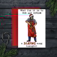 Image of 10 Pack - Leatherface Horror Christmas Card 