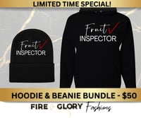 "Fruit Inspector" - BUNDLE DEAL - Custom Hoodie + Matching Beanie = $50