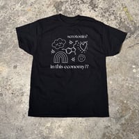 Image 1 of The Center Benefit Tee - Serotonin In This Economy? - Black