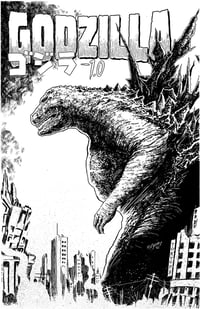 Godzilla Minus One B/W 11x17 Print