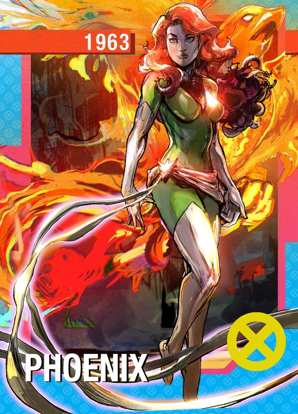 1960s X-men set of 18 characters  2.5" by 3.5"